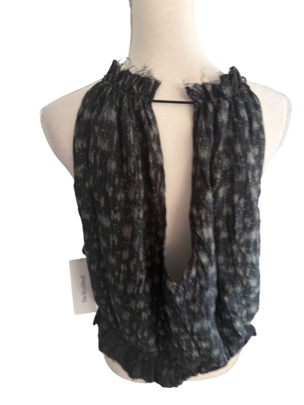 CALVIN RUCKER Black Patterned Tank Top Size Small - Picture 2 of 8